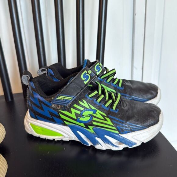 Boys shoe bundle size 1 sketchers light up sneaker Cat & Jack black dress shoe - Picture 6 of 11